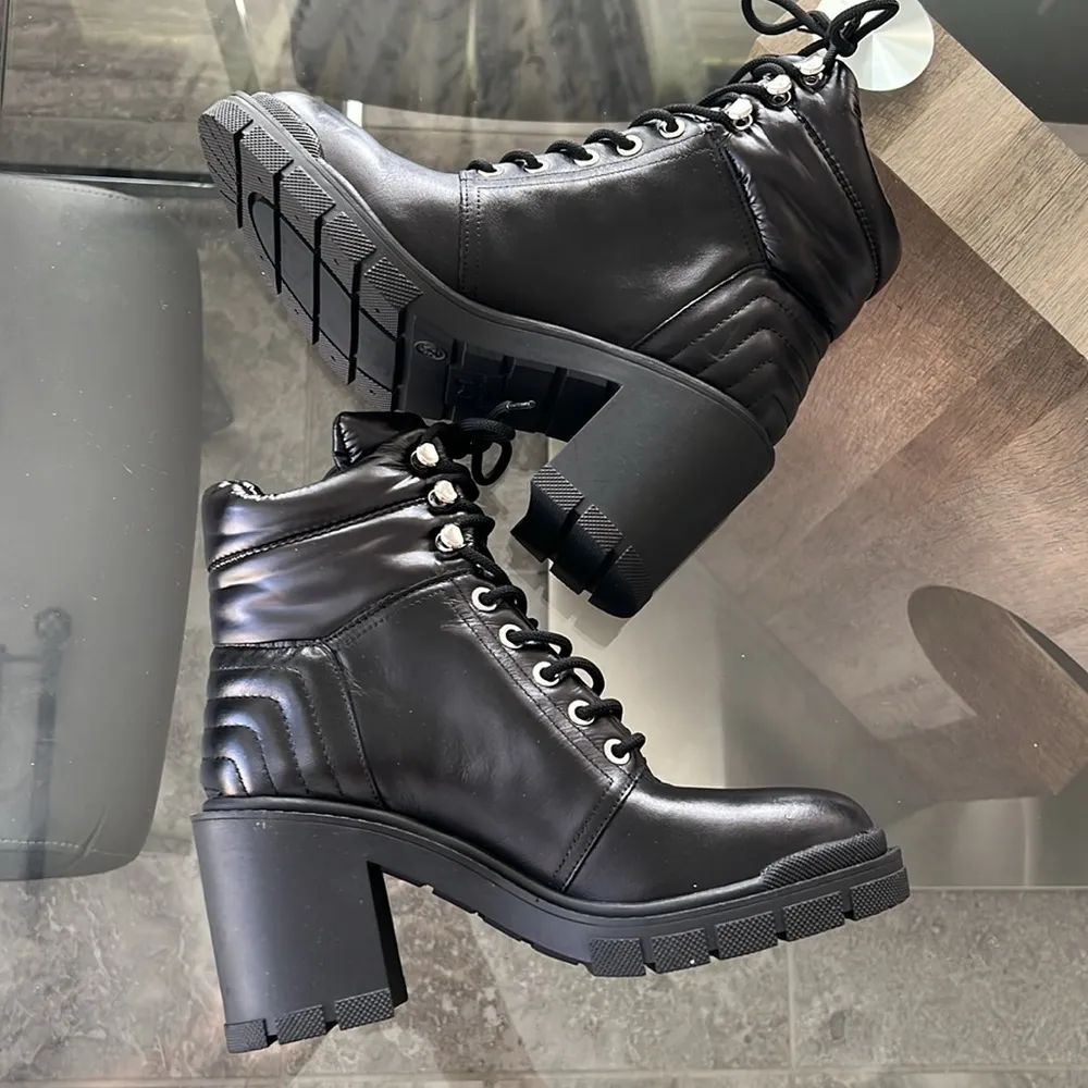 Marc Fisher LTD Velima Mixed Media Bootie, Black Size 6.5 NEW - Image 7