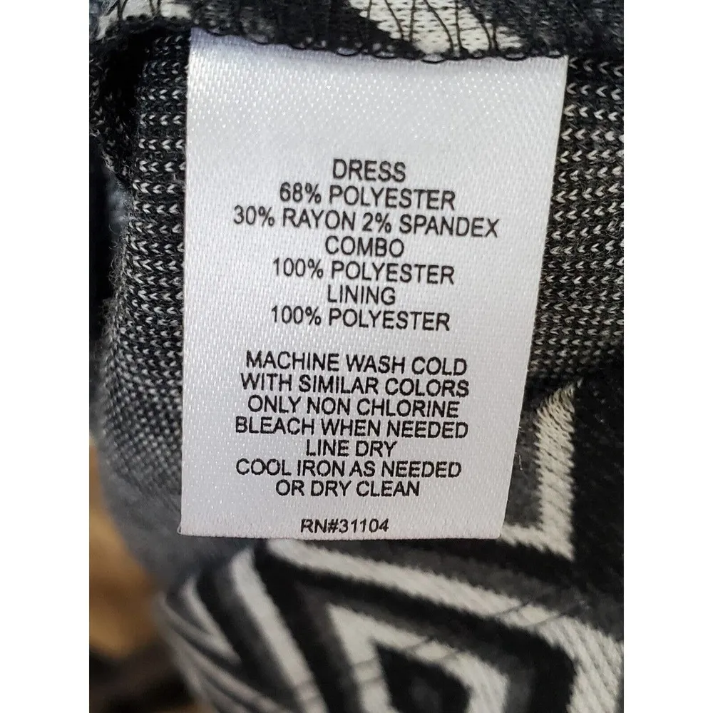 New Directions Womens Multicolor Round Neck Long Sleeve Knee Length Dress Size 6 - Image 11