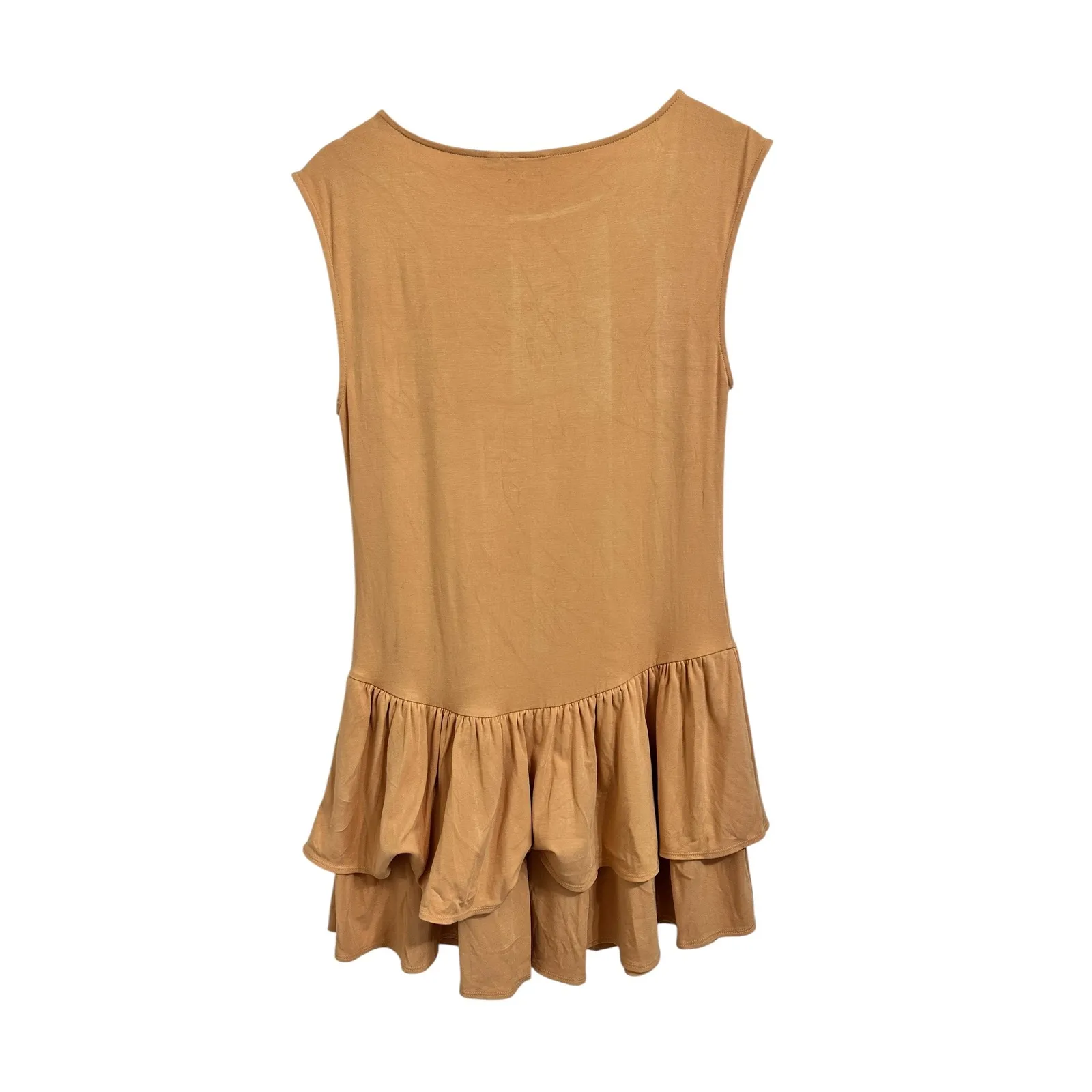 Wilfred Aritzia‎ GoodLux Bloomsbury Dress size L mini ruffle tiered orange - Image 6