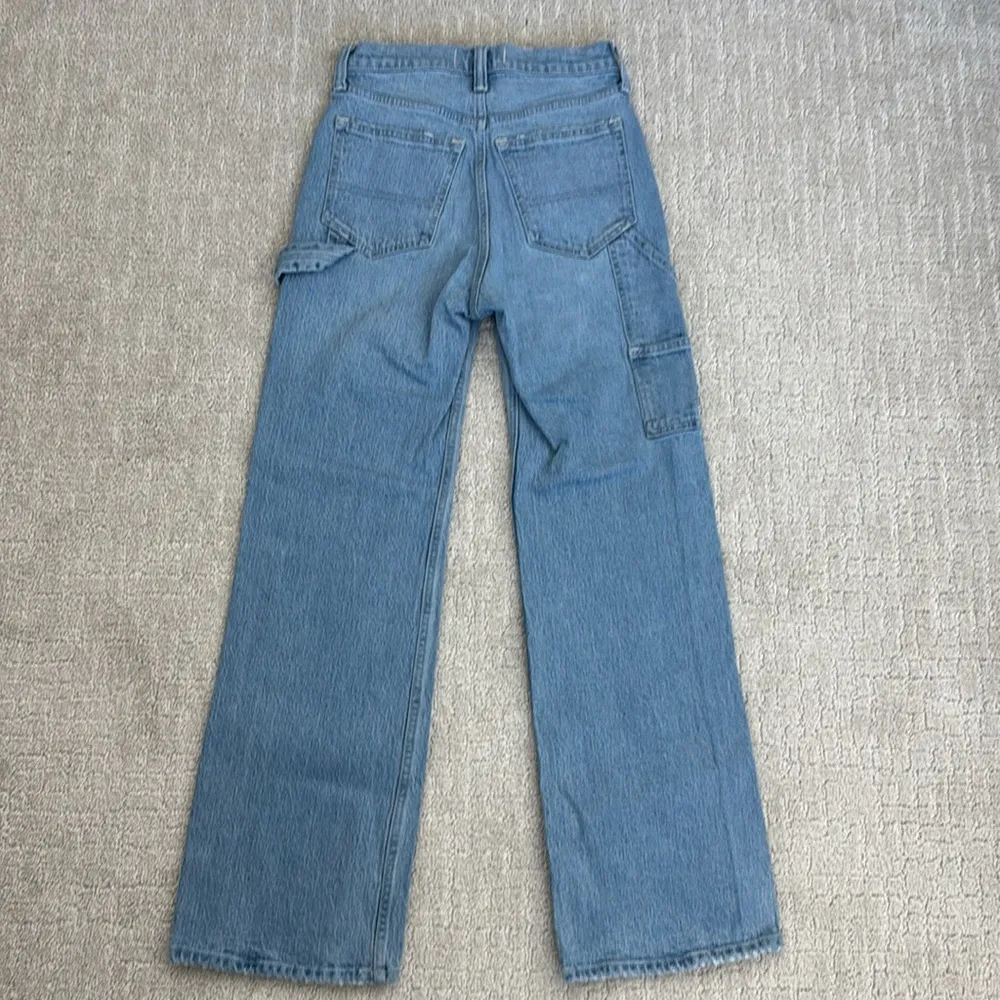 Abercrombie & Fitch “The 90's Relaxed Carpenter Jean” light wash denim high rise - Image 9
