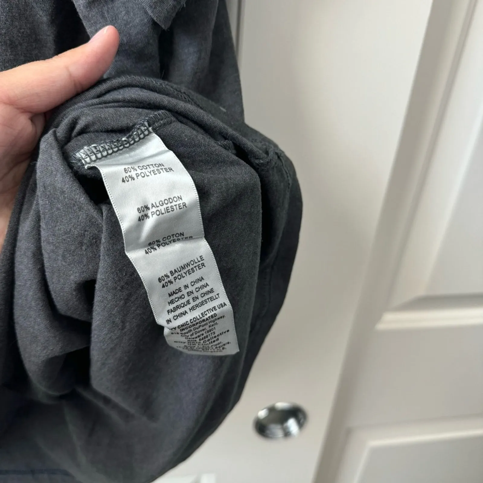 Avenue Sequin Star Graphic Tee Grey Metallic Print 30/32 - Image 5