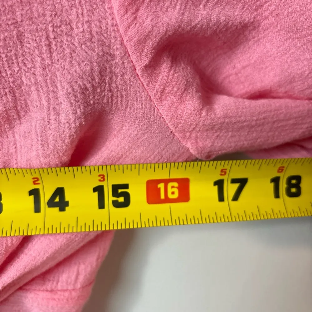 HYFVE pink Womens Long Sleeve Crop front knot 💯 cotton top in M - Image 10