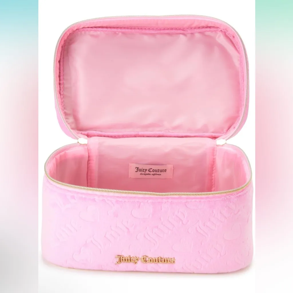 Juicy Couture Travel‎ Makeup Cosmetics Bag Toiletries Train Case Organizer - Image 8