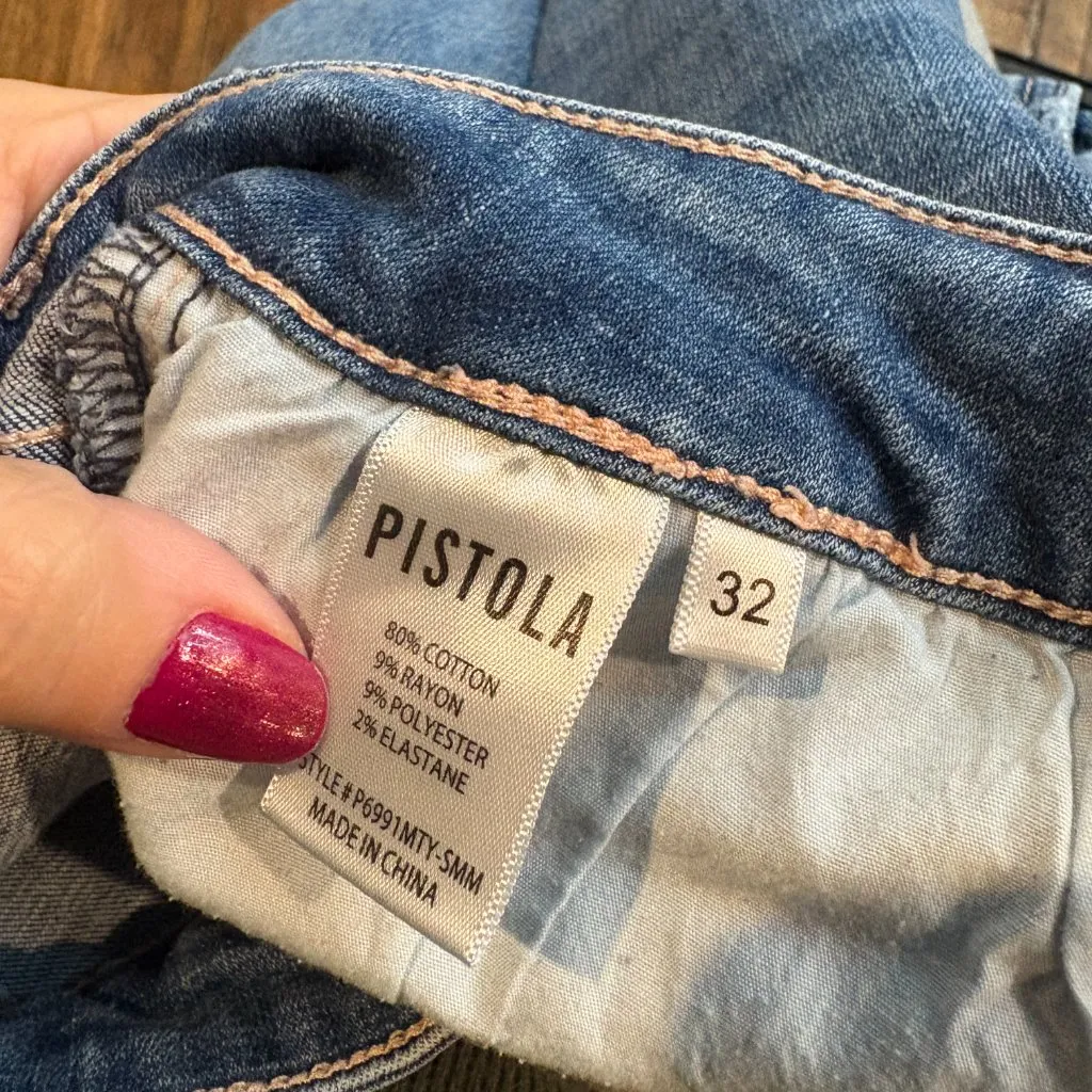 Pistola raw hem cropped jeans - Image 5