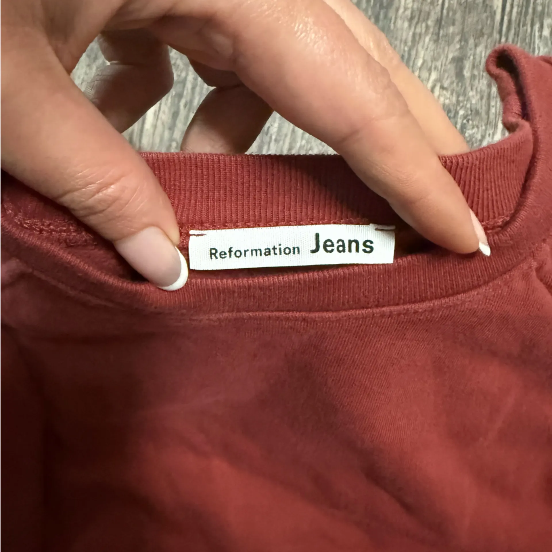 Reformation Women’s Brick Red Crewneck Sweater and Jogger Set - Image 2