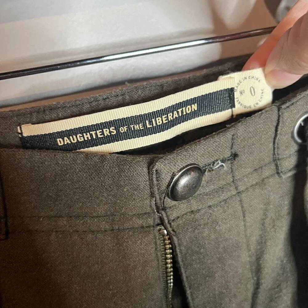 Anthropologie Daughters of the Liberation khaki green cargo jogger pants - Image 4