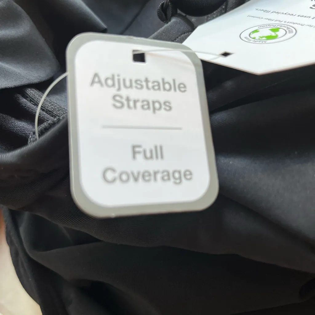 Time and Tru Women's and Girls' Solid Ruffle Sleeve One Piece Swimsuit, Size S Black - Image 6