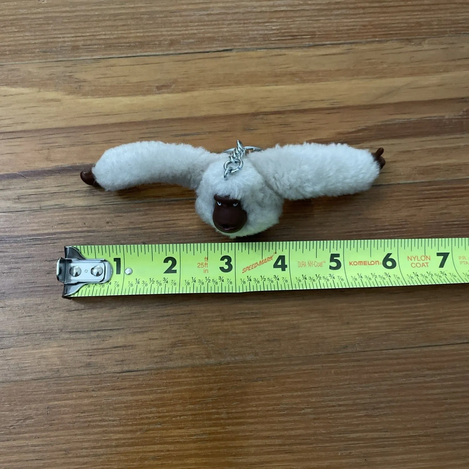 Kipling  Gorilla Keychain Louise Cream Plush Monkey Bag Charm 2000s Thumb Sucking - Image 5