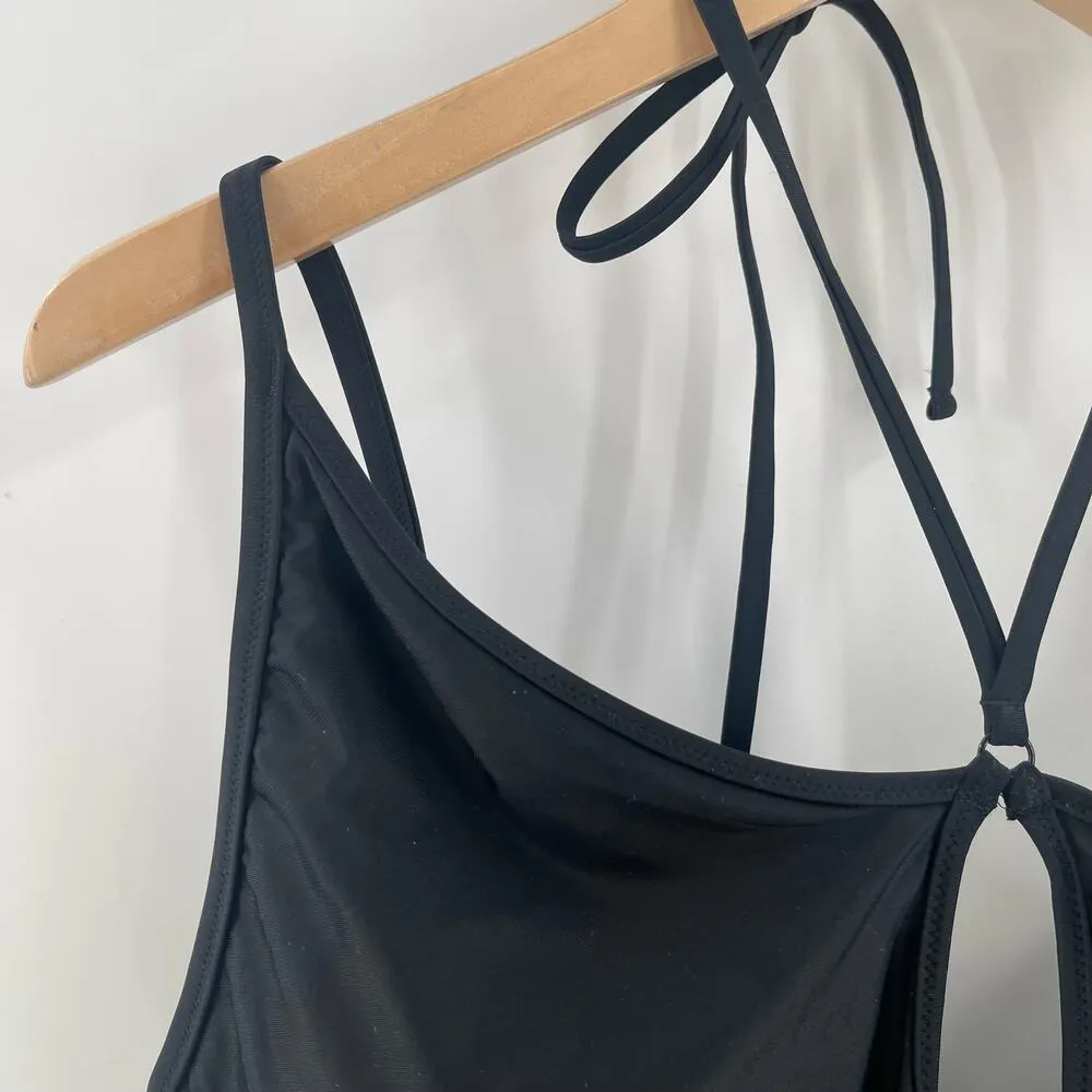 AERIE By American Eagle Swimsuit One Piece Size XXL NWT Black Keyhole Halter - Image 6