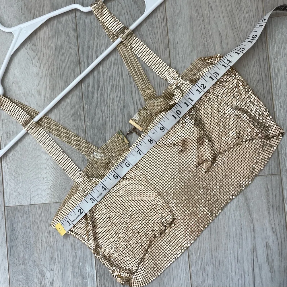 Princess Polly Top Gold jinx spell diamante tank (os) festival going out sexy - Image 2