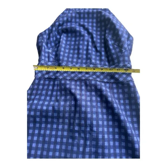 Banana Republic Denim Gingham Halter Dress 4P - Image 5