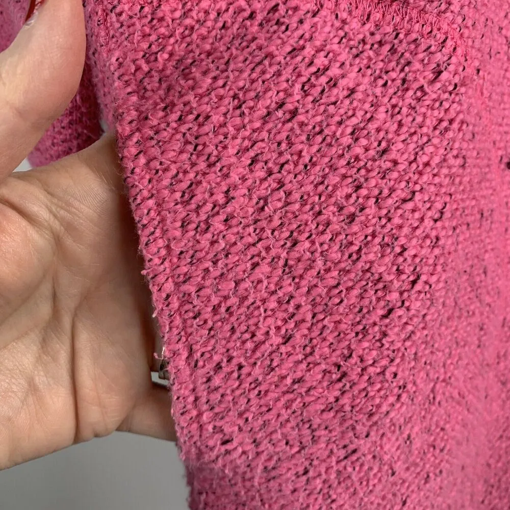 Soft Surroundings Sz L Pullover Hoodie Cozumel Henley Pink T Snap Terry Women’s - Image 6