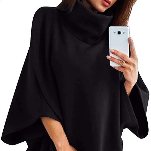 NWT Cherish Boutique Black Poncho sz Medium - Image 15