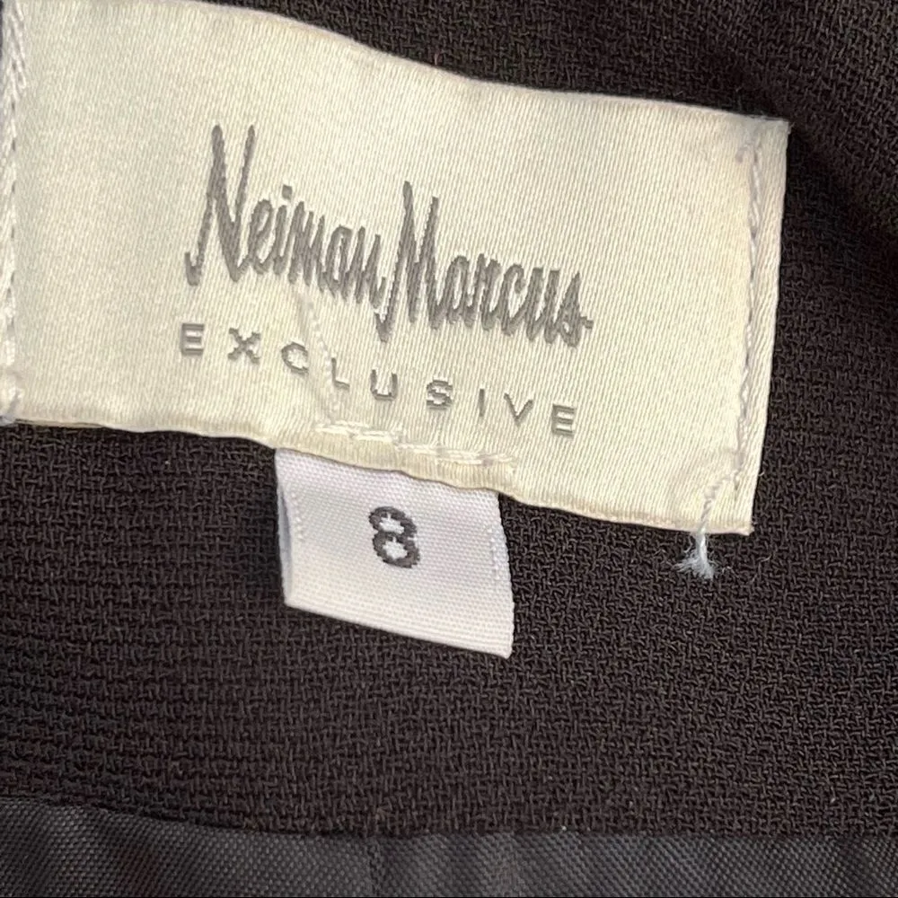 Vintage Neiman Marcus Exclusive black ruffle collar blazer 6 - Image 6