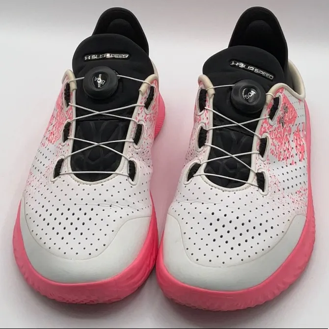 UNISEX Women’s 12.5 men’s 11 under armor slip speed sneakers - Image 2
