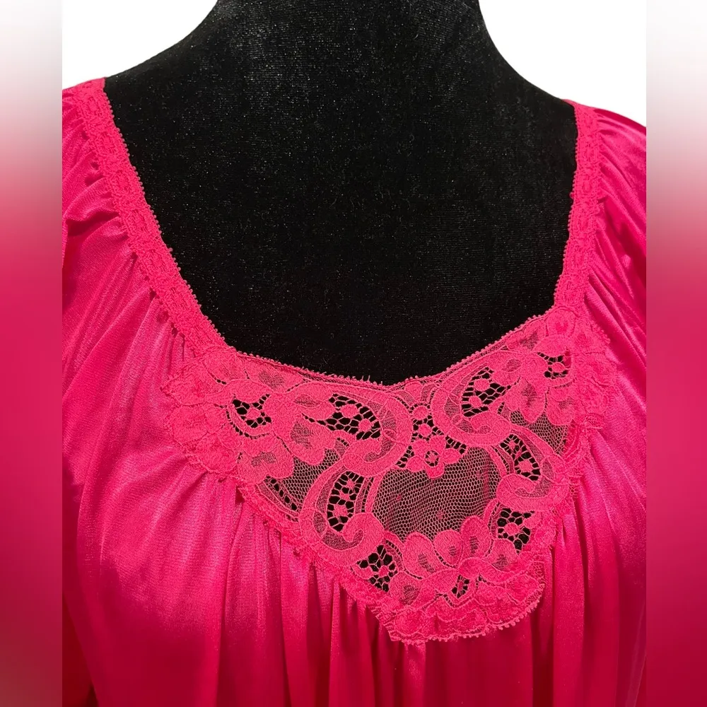 Lorraine Vintage Barbie Pink Romantic Lingerie Intimates Peignoir Robe Set Size M - Image 8