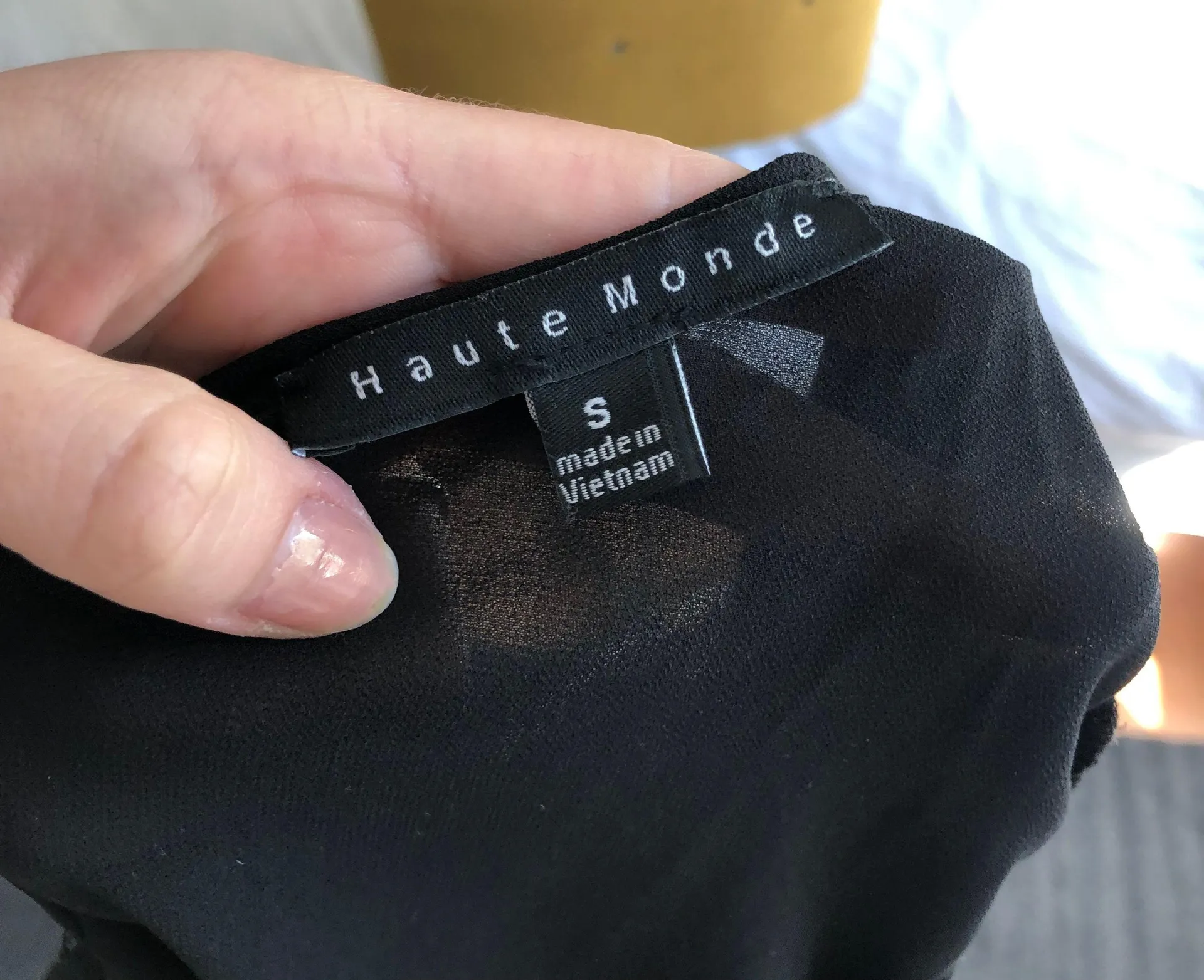 Haute Monde Black short sleeve blouse - Image 3