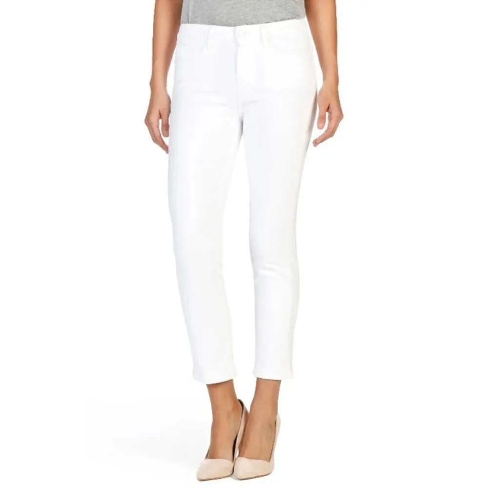 PAIGE Jacqueline High Rise Straight Leg Jeans in White Size 31 - Image 4