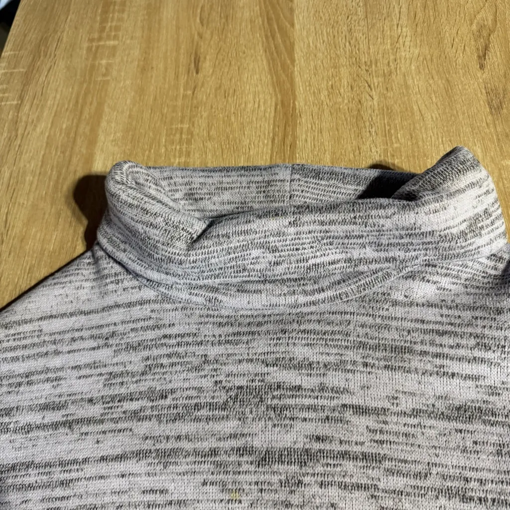 Saturday Sunday Anthropologie Gray Purple Pullover Mock Neck Sweatshirt Medium - Image 3