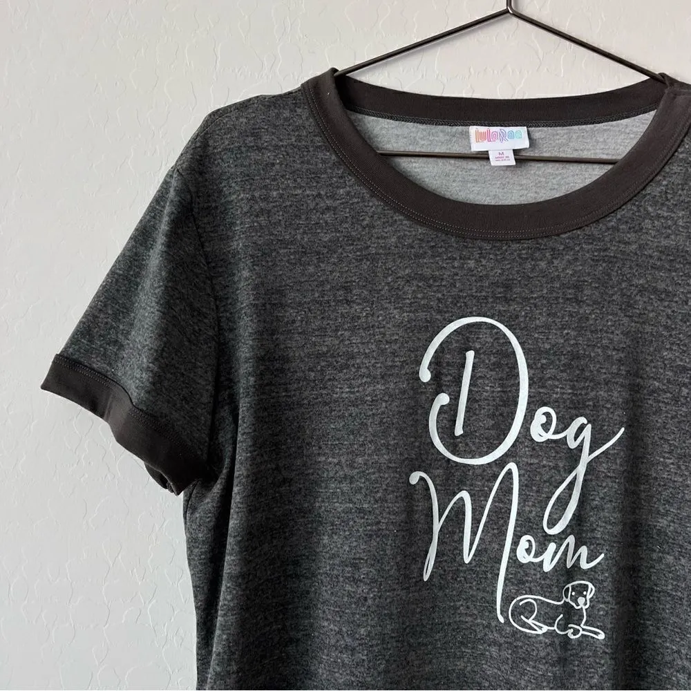 Dog Mom Ringer Tee Medium - Image 3