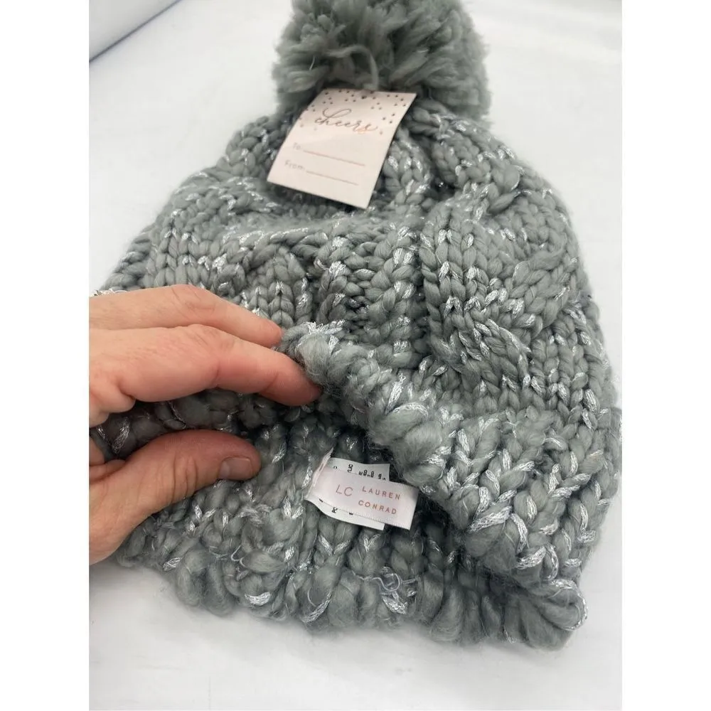 Lauren Conrad mated gray beanie hat NWT Gray - Image 5