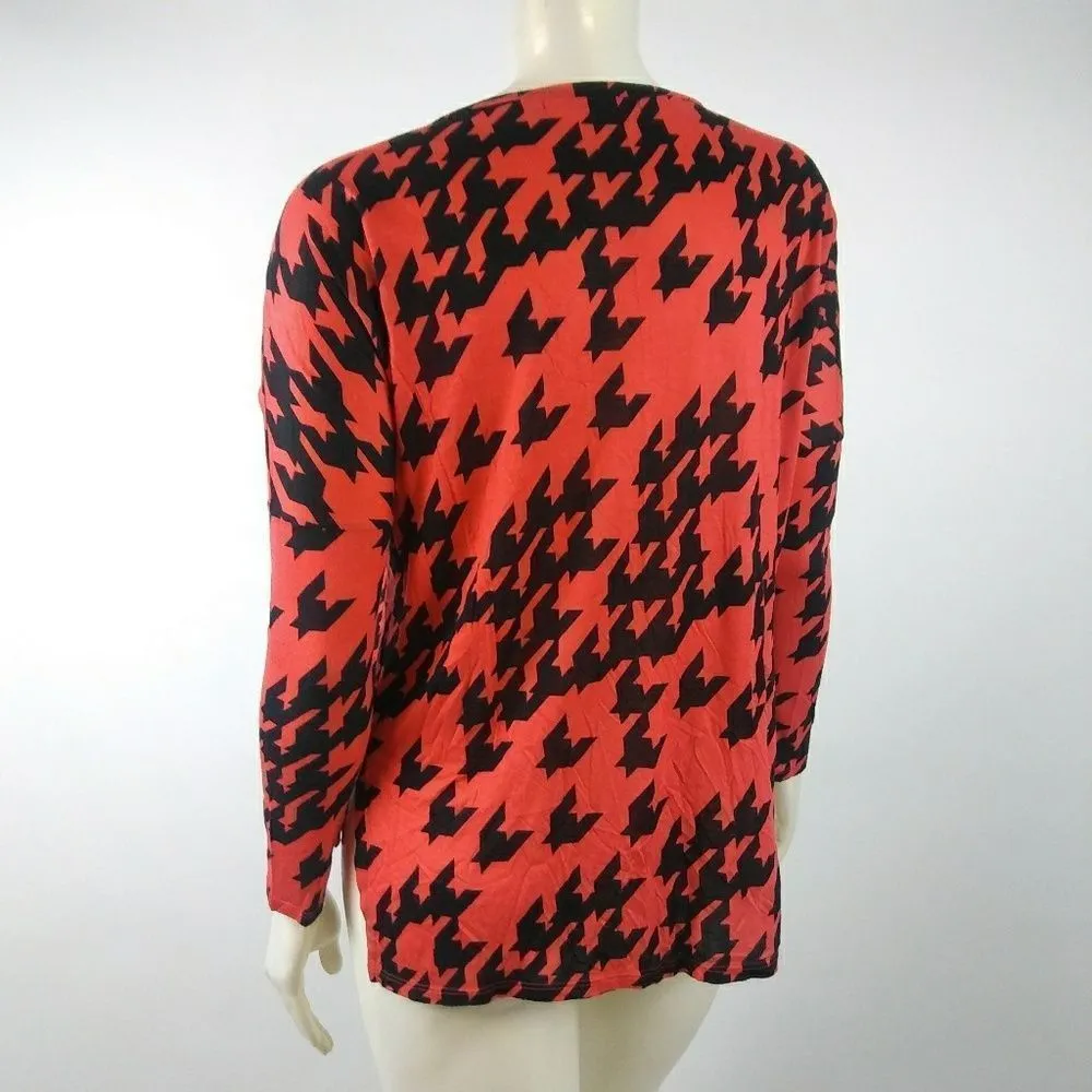 💵 TEE by BIG STAR Medium Houndstooth Print Blouse - Image 4