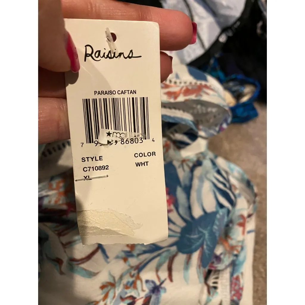 Raisins Juniors Paraiso Printed Samba Caftan Cover Up Size XL - Image 5