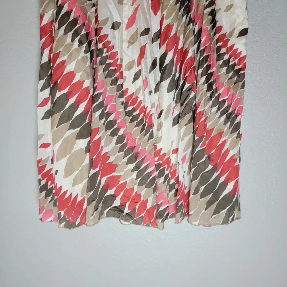 NWT Nic + Zoe Silk Midi Skirt | Geometric Print | Size 10 Quiet Luxury Boho Chic - Image 6