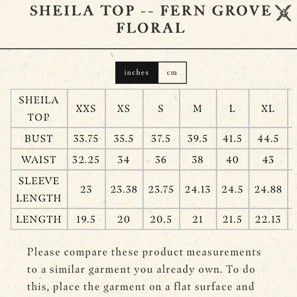 Doen Sheila Fern Grove Floral Top Womens XS Brown - Image 9