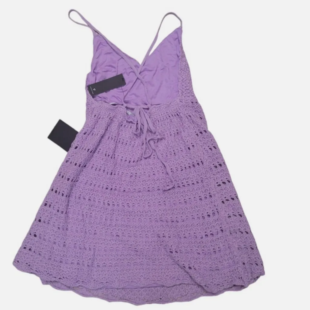 Lulu’s purple lilac Crochet Dress. Size M. - Image 2