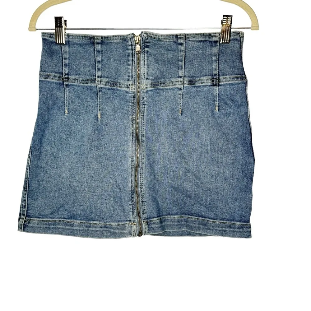 Free People We the Free Virgo Mini Skirt Denim 29 - Image 2