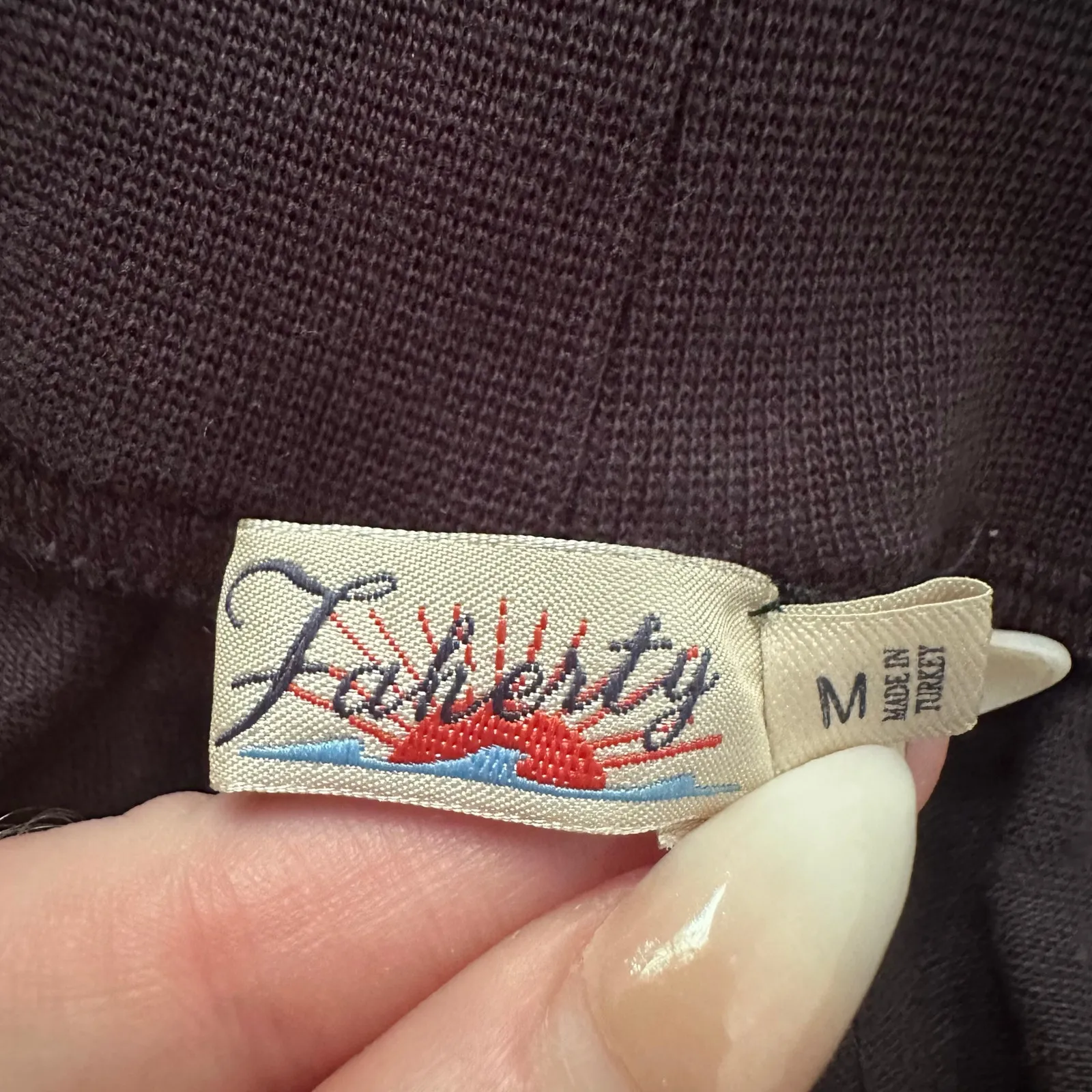 Faherty charcoal gray/black sweat shorts size M - Image 4