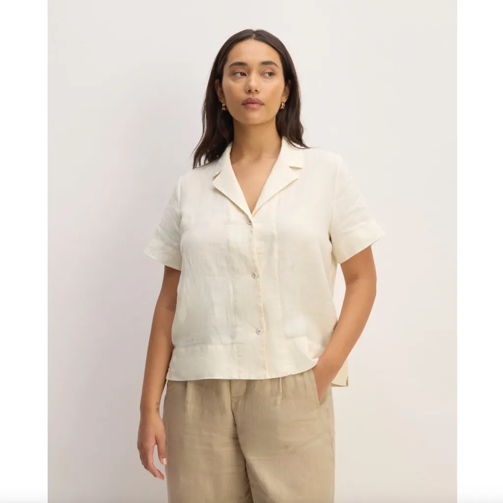 Everlane Linen Short-Sleeve Notch Shirt - Image 2