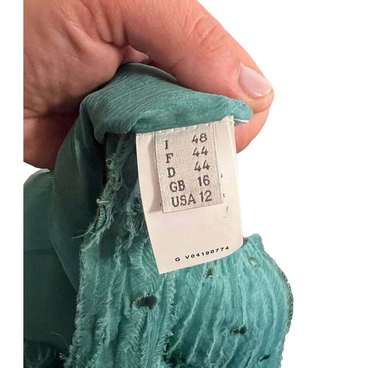 Philosophy di Alberta Ferretti Green Sleeveless Silk Mini Dress Women’s Sz 12 - Image 6