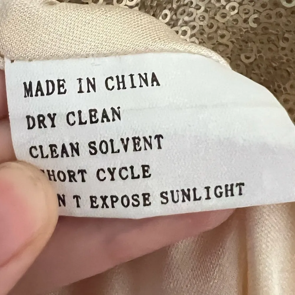 Revelry Gwen Sequin Dress Champagne Gold Size 10 - Image 9