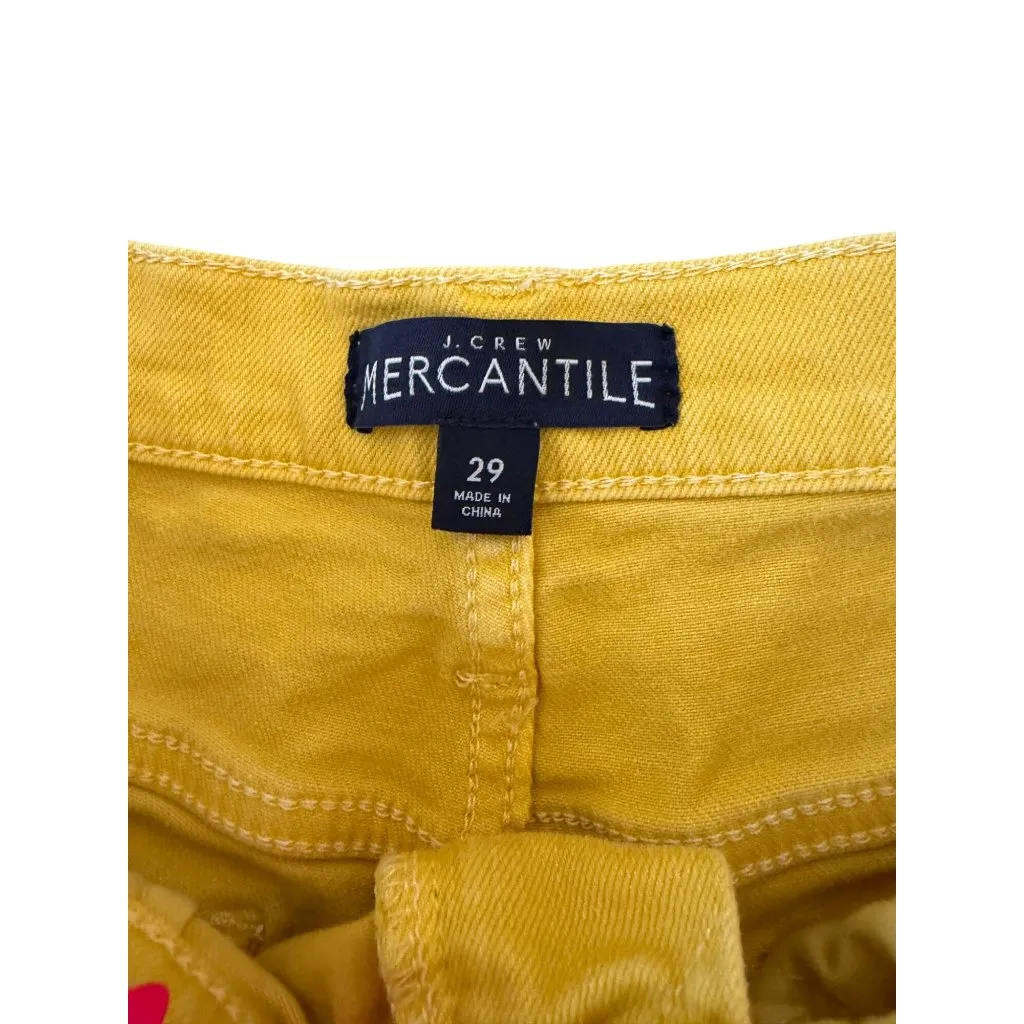 J CREW Mercantile Yellow Denim Short Size 29 - Image 2