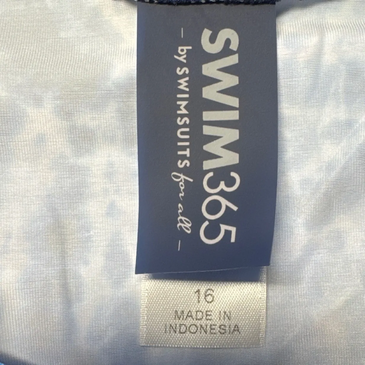 SWIM365 Tie Dye V Neck Long Sleeve Tunic Top Women Size 16 Blue White - Image 3