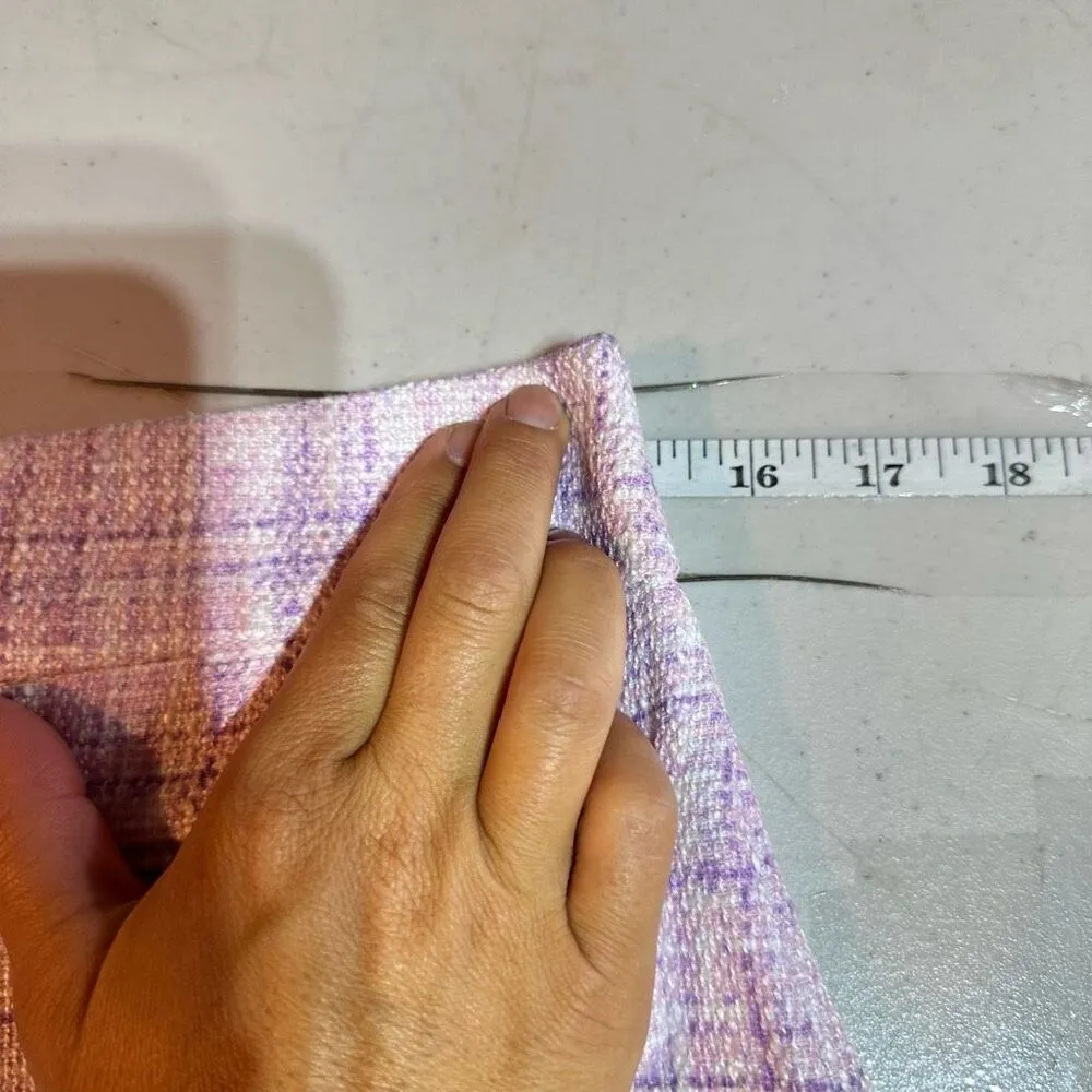 New‎ Look Purple Check Bouclé High Waist Shorts Tweed Style Size 8 Purple Plaid - Image 9