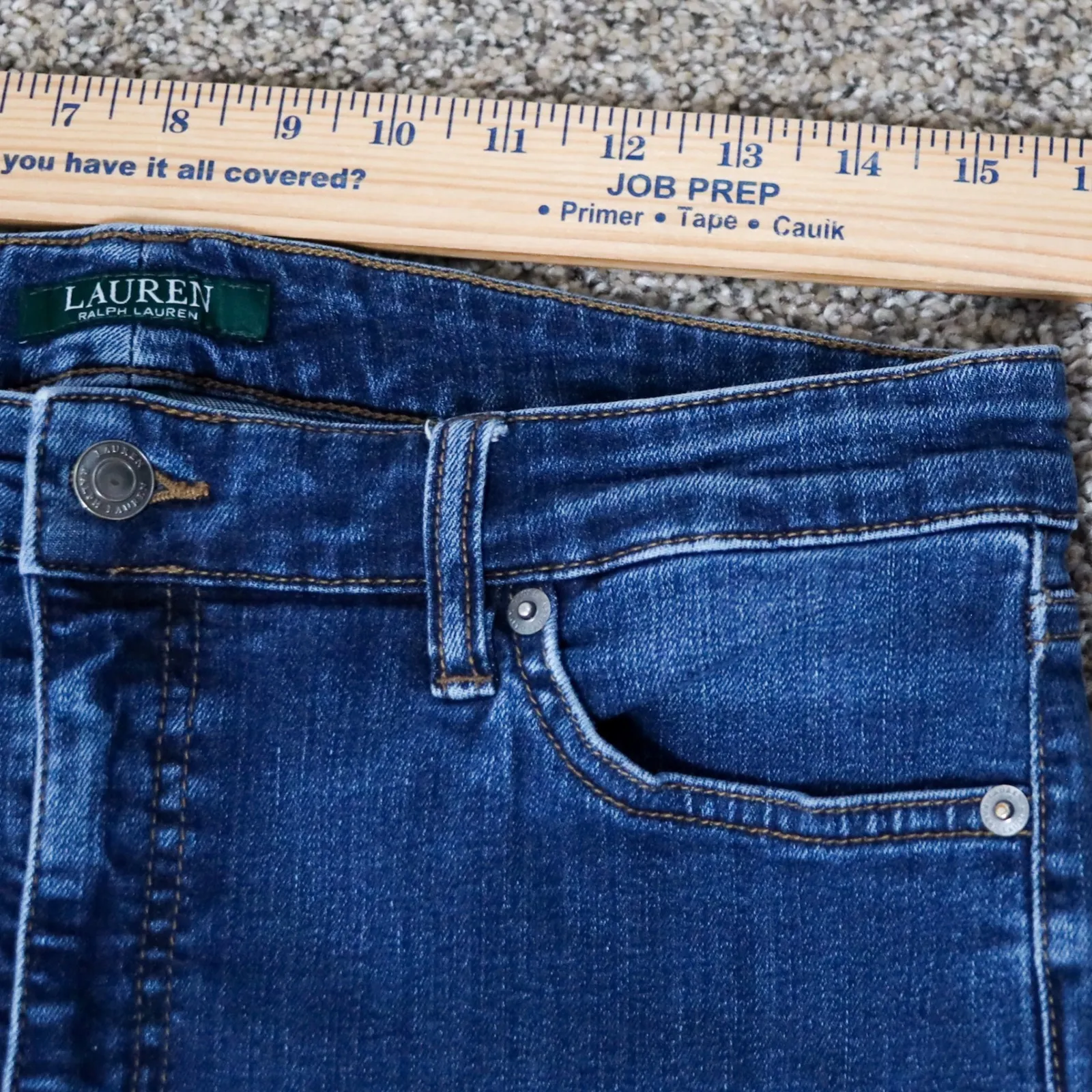 Lauren Ralph Lauren Jeans Premier Straight Leg Blue Denim Size‎ 12 Medium Wash - Image 5