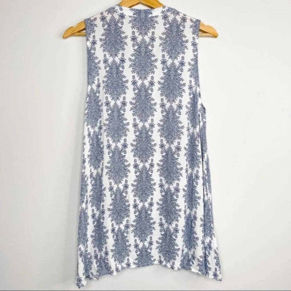 Entro Floral Tunic Tank Keyhole Baroque Sleeveless Blouse Small - Image 24