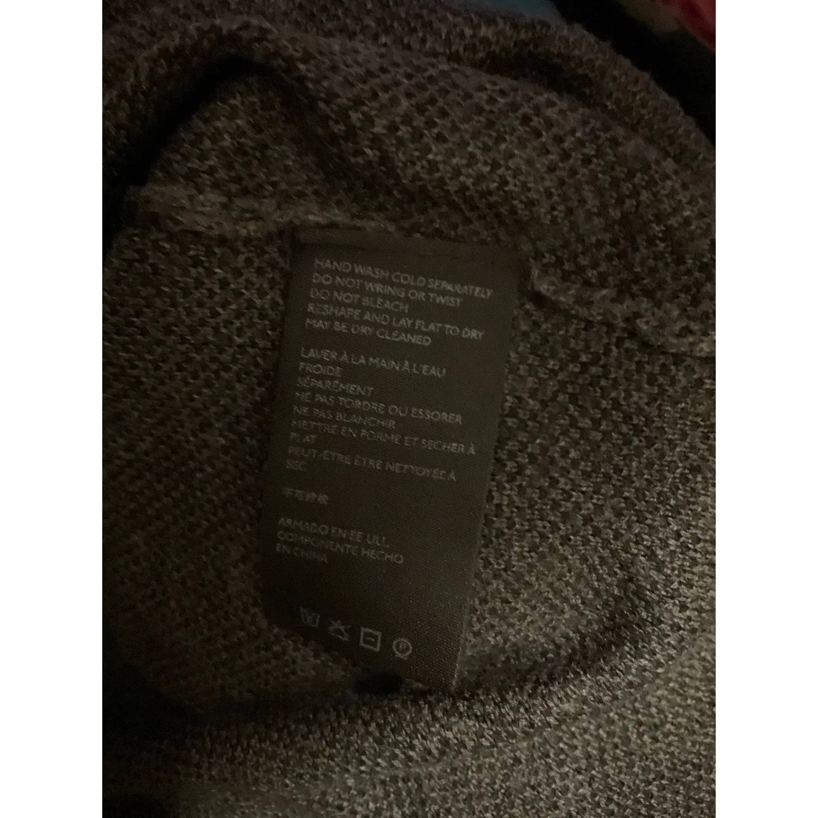 Anthropologie Hooded Sweater Knit Leopard Print Womens Size‎ Small Gray - Image 3