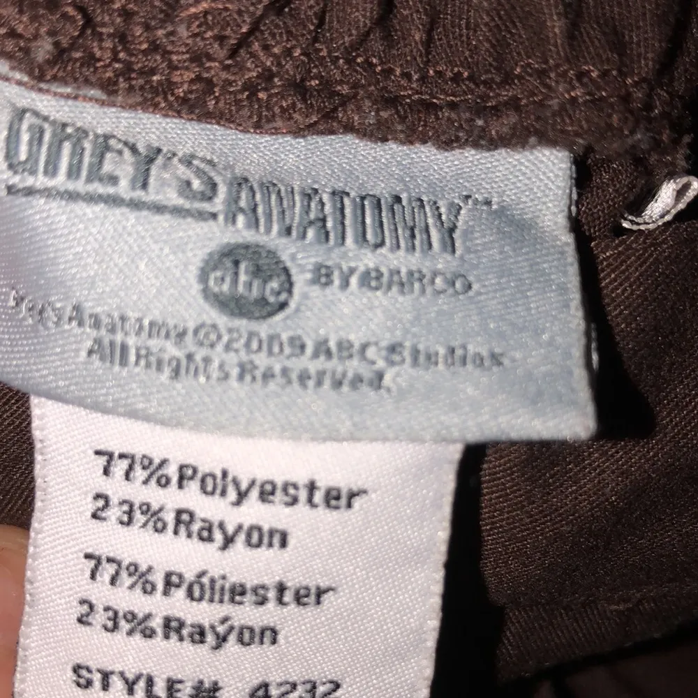 Grey’s Anatomy size xsmall brown nurses/LPN/RN medical scrub pants - Image 4
