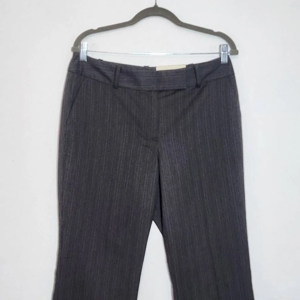 Ann Taylor Gray Pinstripe Trousers NWT Size 8 Gray Stripe Dress Pants - Image 3