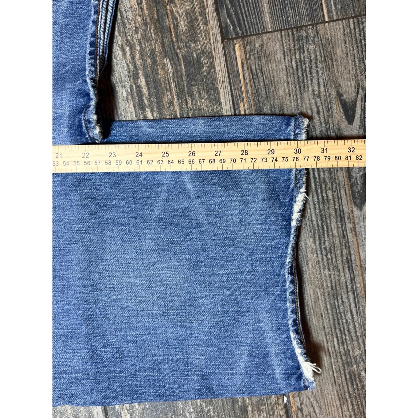 Madewell Low Slung Baggy Jeans Distressed Size 29x30 Wide Leg Skater Y2K Grunge - Image 10