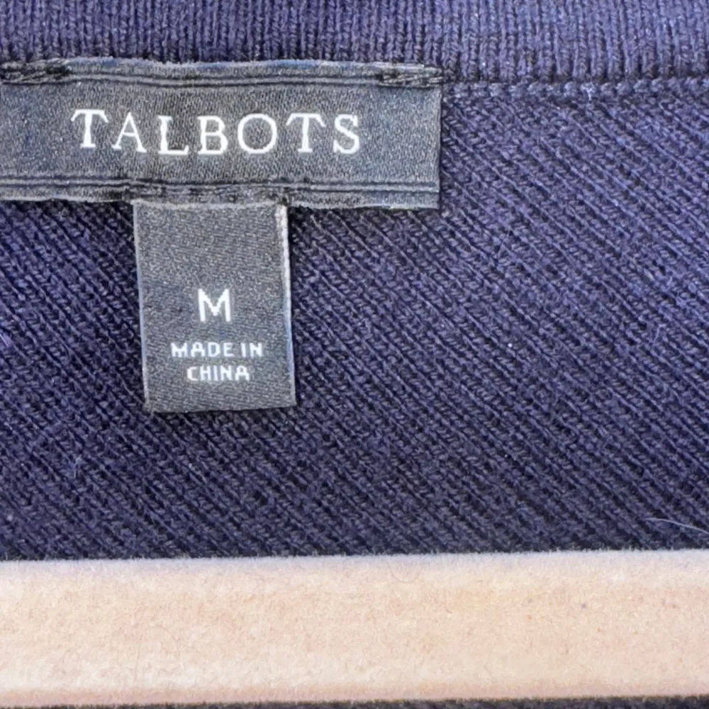 Women's Talbots Poncho Size M Blue Nautical Cape Code Shawl - Image 2