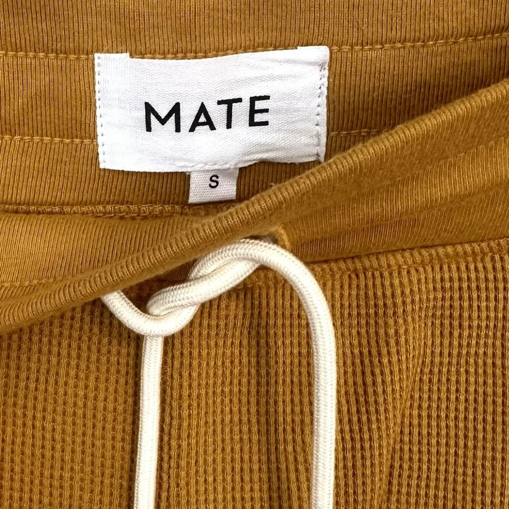 NWT MATE the Label Yellow Organic Thermal Wide Leg Pant - S - Image 3