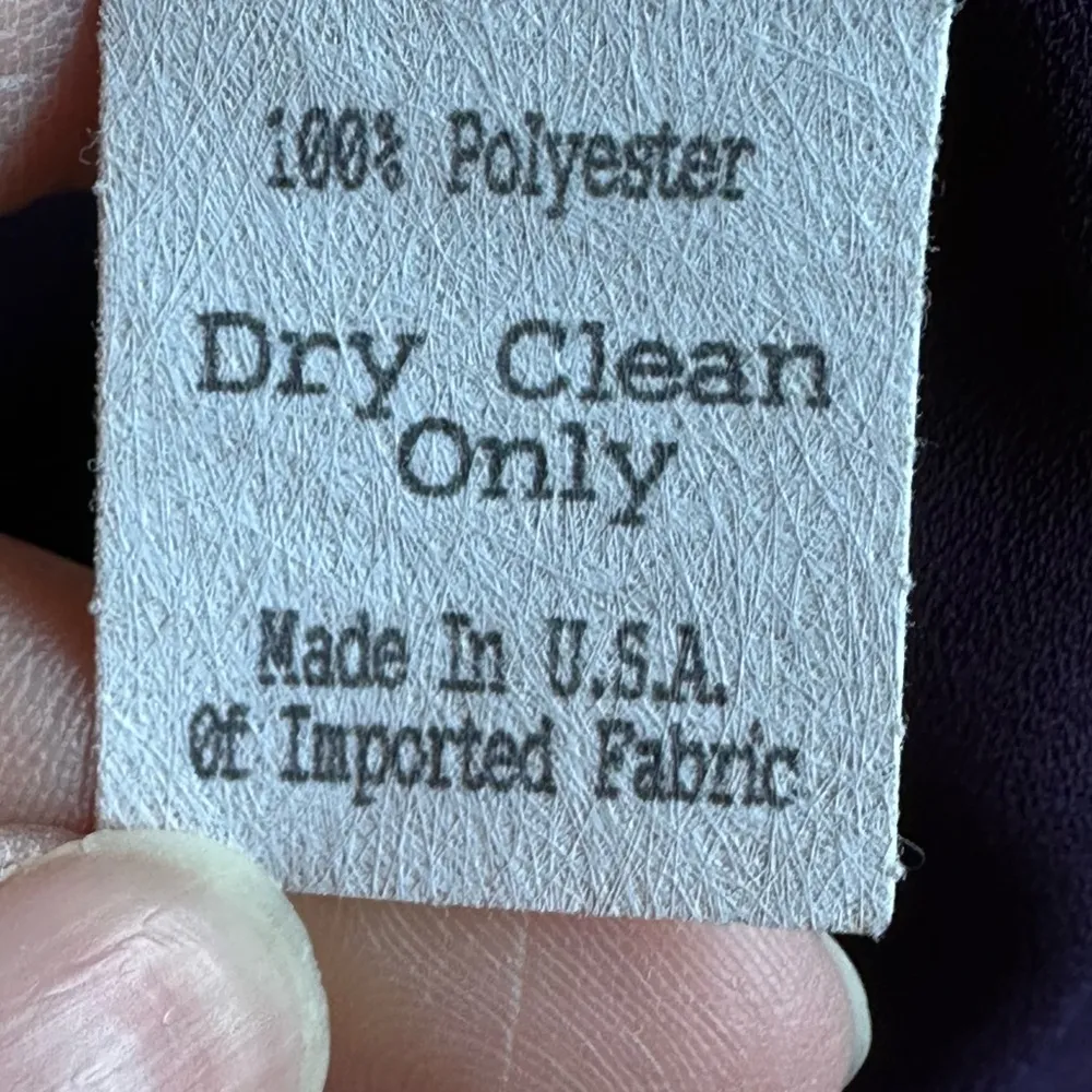 Sara Campbell Purple Plum Sheer Dress Tie In Front Turtleneck Zip On Side Sz 6. - Image 13