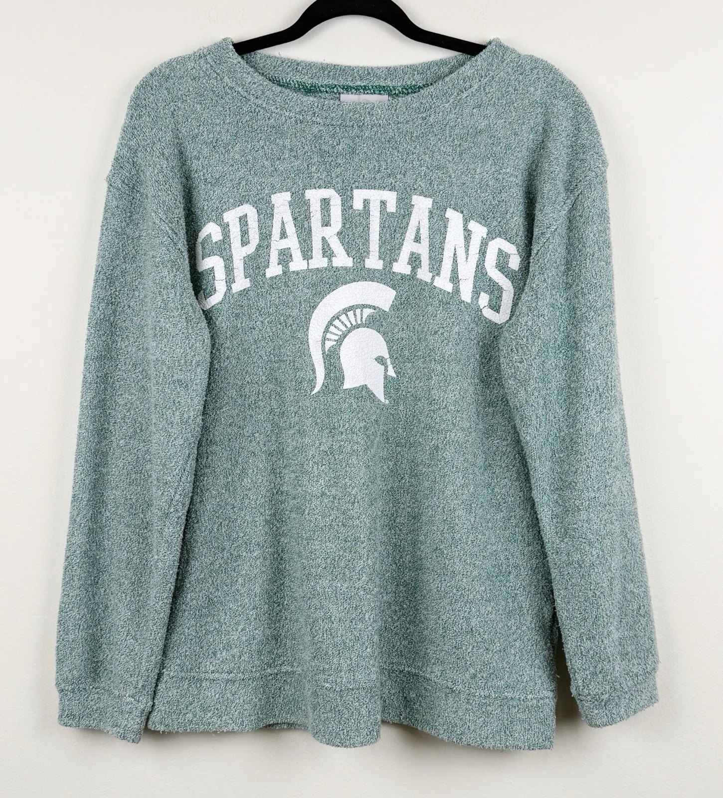 Boxercraft Women's Medium Green Michigan State Spartans Chenille Graphic - Image 1