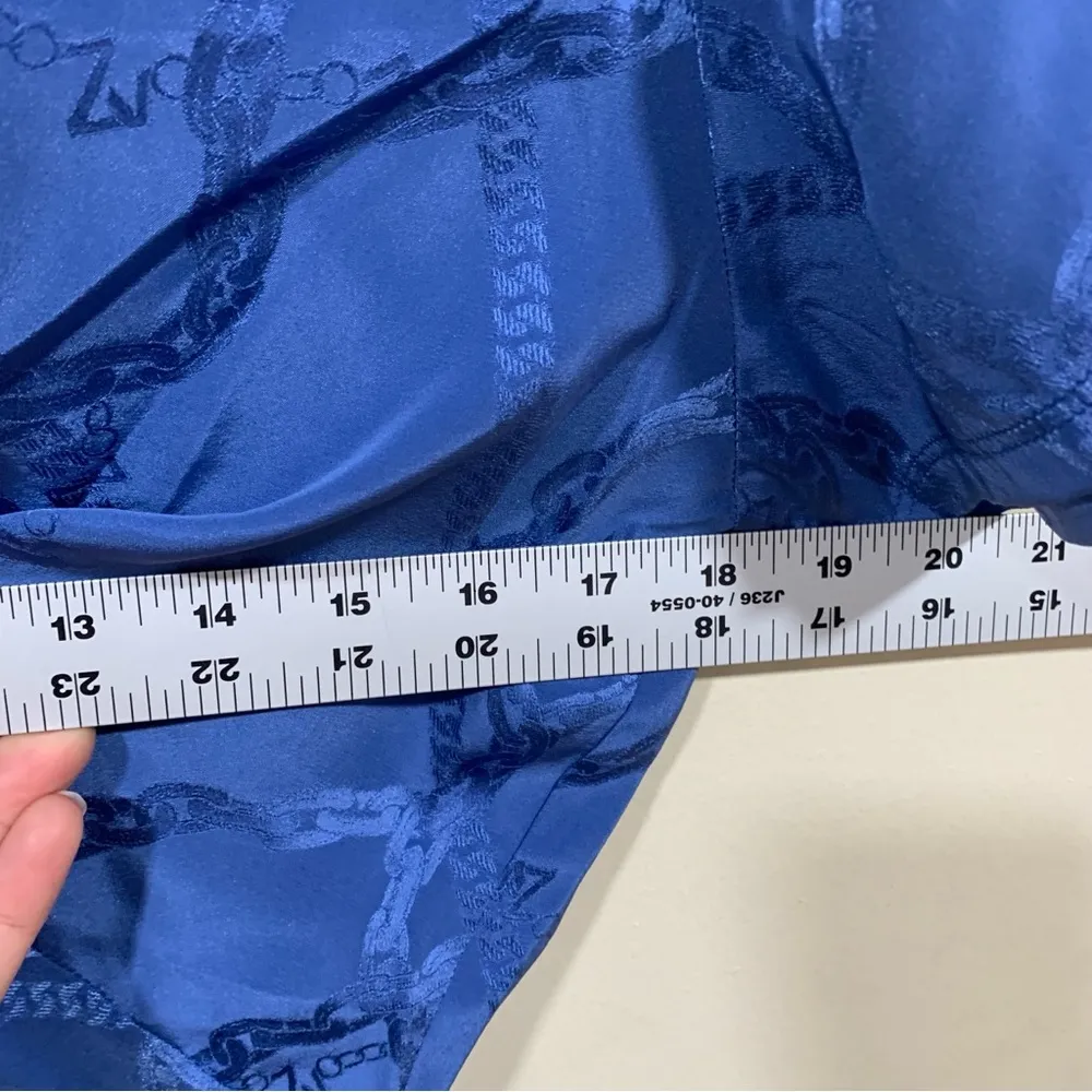 NWT Zadig & Voltaire - Rozom Silk Jacquard Chaines Dress - Surf
Size Large - Image 7