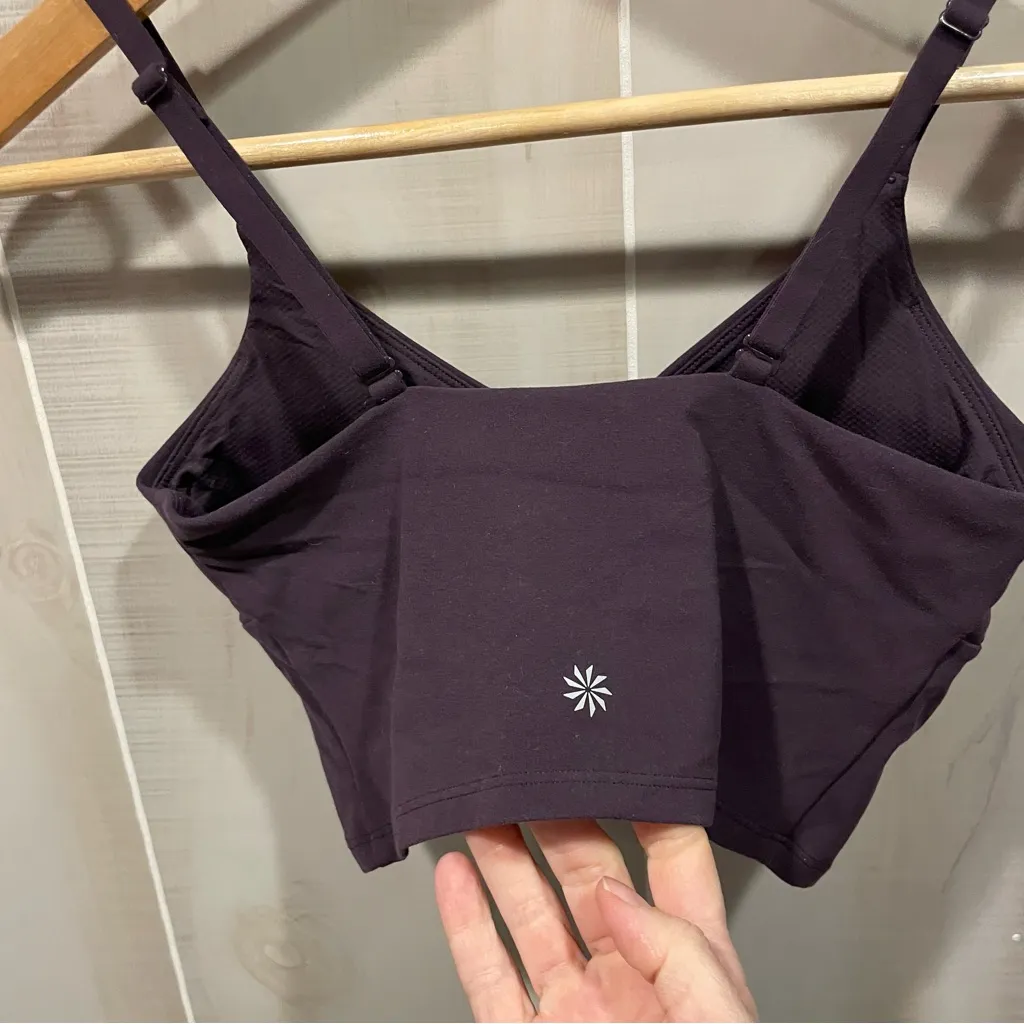 Cute plum fairy Athleta soft ruched cutout long line sports bra yoga athletic - Image 8